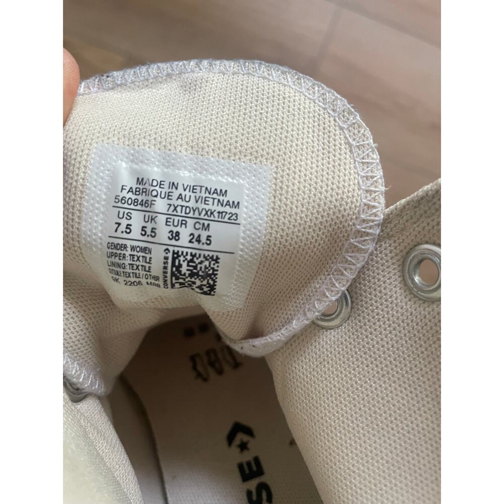 Converse High Top Platform White Women 7.5 #0272 - Picture 9 of 10